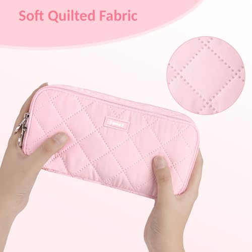 Sooez Extra Large Pink Pencil Case Organizer