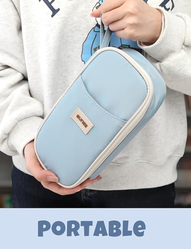 Cute Blue Pencil Case for Teen Girls
