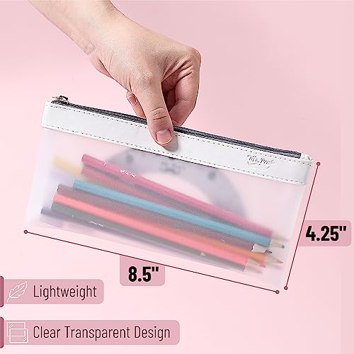 Clear Pencil Pouch 3-Pack for Kids