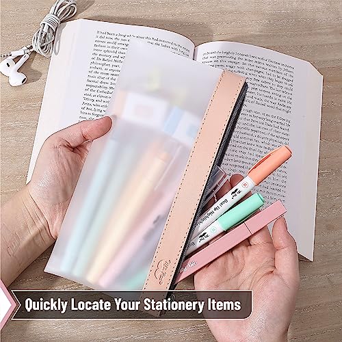 Clear Pencil Pouch 3-Pack for Kids