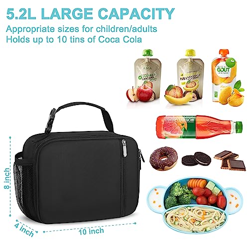 Insulated Kids Lunch Box with Water Bottle Holder