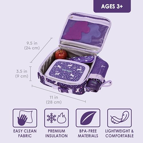 Bentgo® Kids Unicorn Lunch Bag – Durable & Insulated