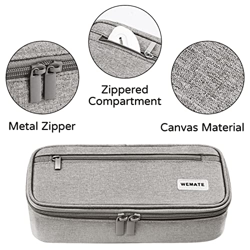 Large Aesthetic Pencil Case - Canvas and Zippered