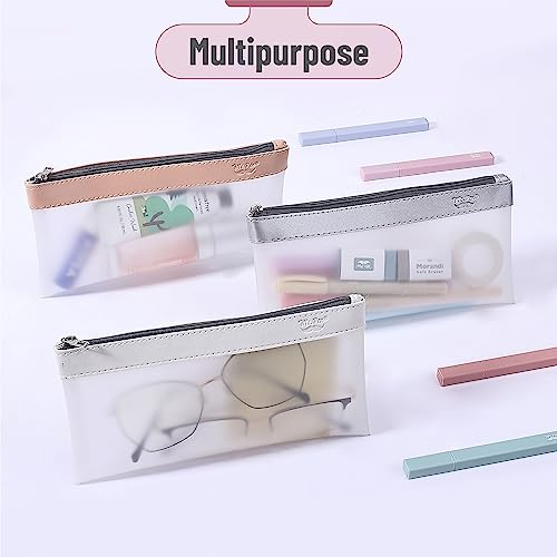 Clear Pencil Pouch 3-Pack for Kids