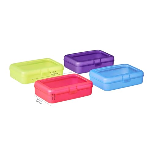 Amazon Basics Multi Pencil Box, Set of 4