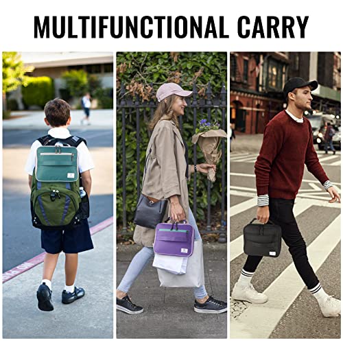 Genteen Insulated Double Zipper Lunch Bag - Black