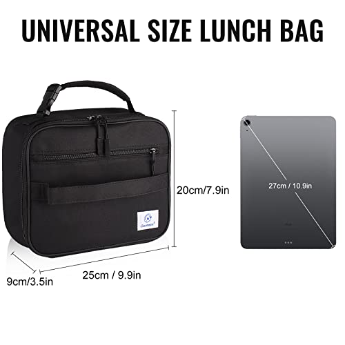 Genteen Insulated Double Zipper Lunch Bag - Black