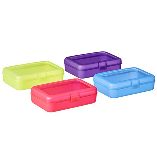 Amazon Basics Multi Pencil Box, Set of 4
