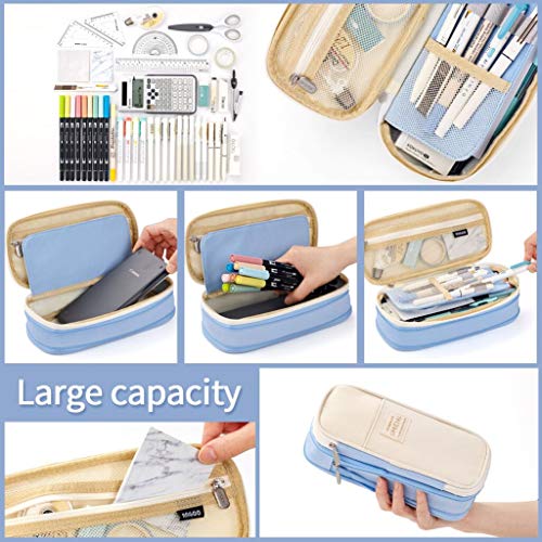EASTHILL Light Blue Large Pencil Case Organizer