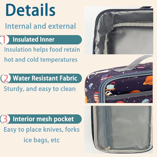 Kids Insulated Lunch Box - Dinosaur Shark Camo