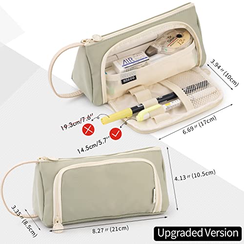 EASTHILL Large Capacity Pencil Case - Light Green