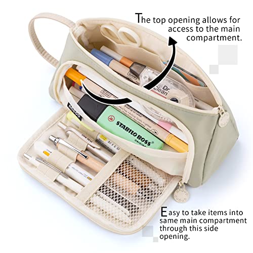 EASTHILL Large Capacity Pencil Case - Light Green