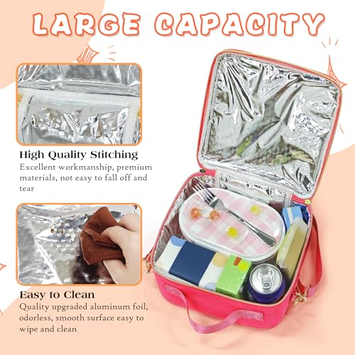 Cute Insulated Lunch Bag for Kids and Teens