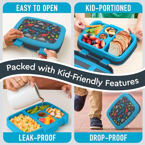 Bentgo® Kids Dinosaur 5-Compartment Lunch Box