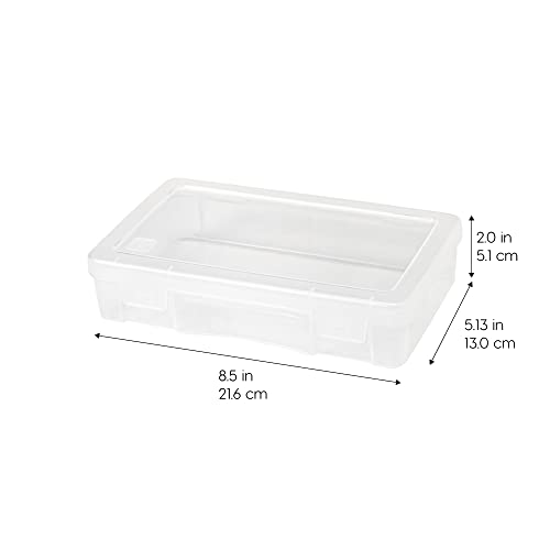 Plastic Pencil Box Organizer Set - 10-Pack Clear