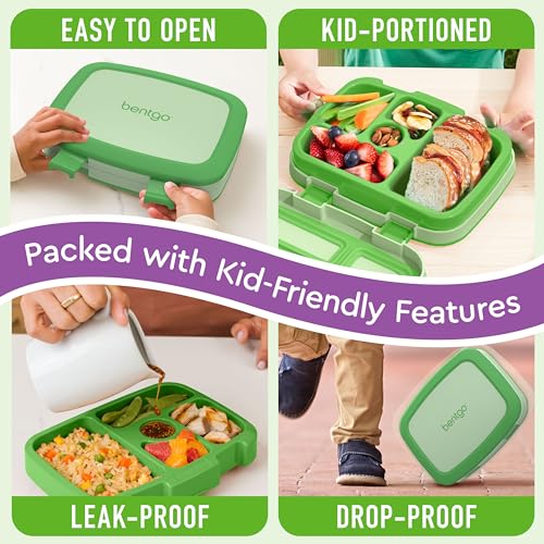 Bentgo® Kids Leak-Proof Bento Lunch Box (Green)
