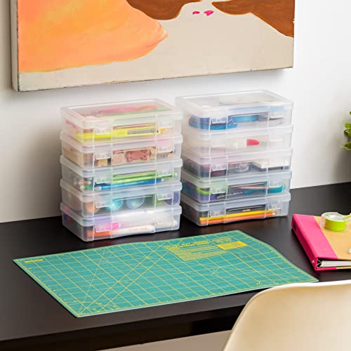 Plastic Pencil Box Organizer Set - 10-Pack Clear