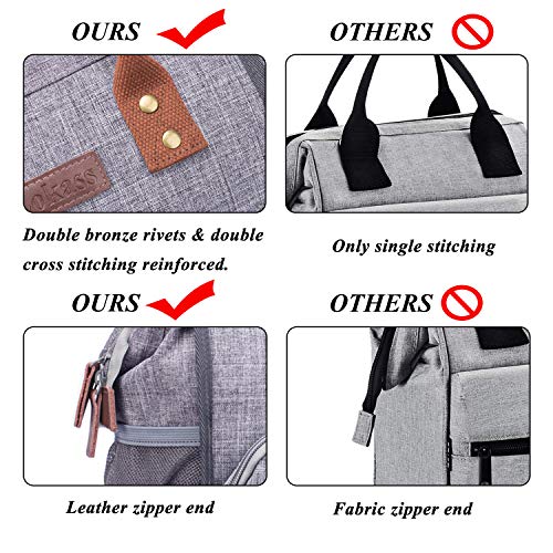 Insulated Grey Lunch Bag with Large Drinks Holder