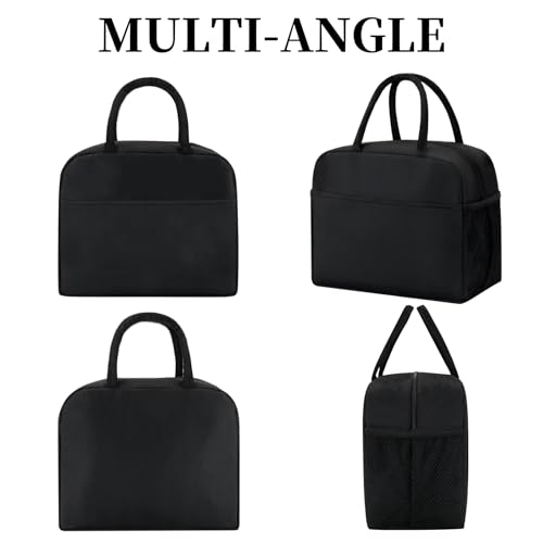 Stylish Black Lunch Bag for Men and Women