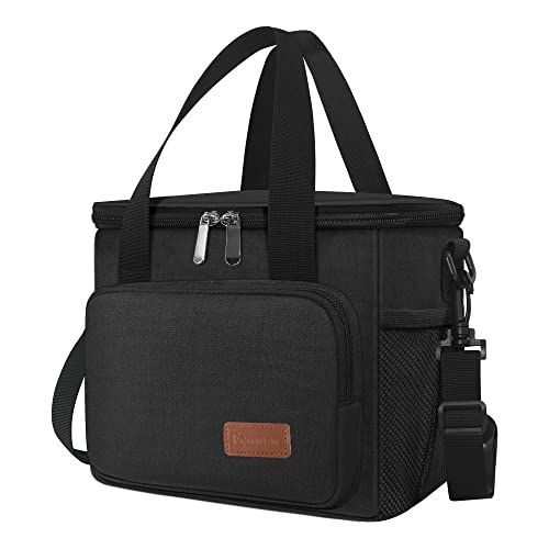 Insulated Reusable Lunch Box - Black Cooler Bag