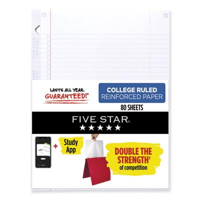 Five Star Reinforced College Ruled Loose Leaf Paper