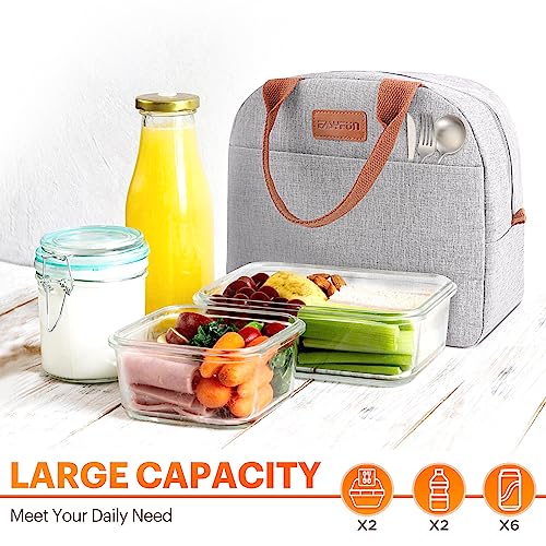Insulated Leakproof Lunch Bag - Grey Cooler Tote