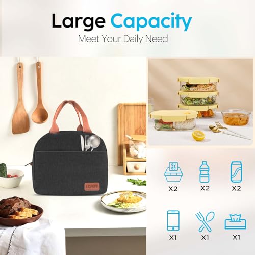 Insulated Large Capacity Lunch Bag for Adults