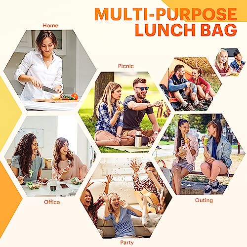Insulated Leakproof Lunch Bag - Grey Cooler Tote