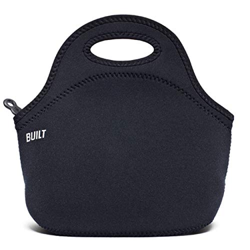 Neoprene Insulated Lunch Tote Bag - Black