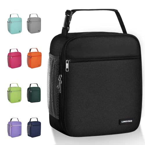 AYEANY Insulated Large Capacity Lunch Bag (Black)