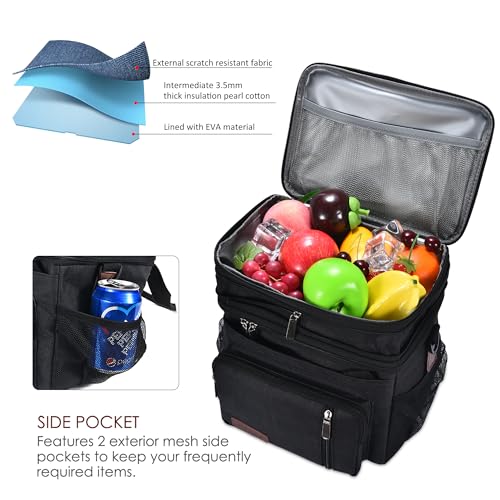 MIYCOO Insulated Lunch Bag and Box - Black