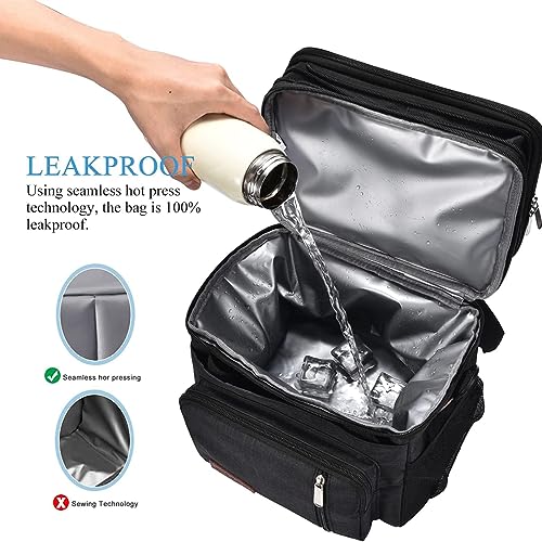 MIYCOO Insulated Lunch Bag and Box - Black