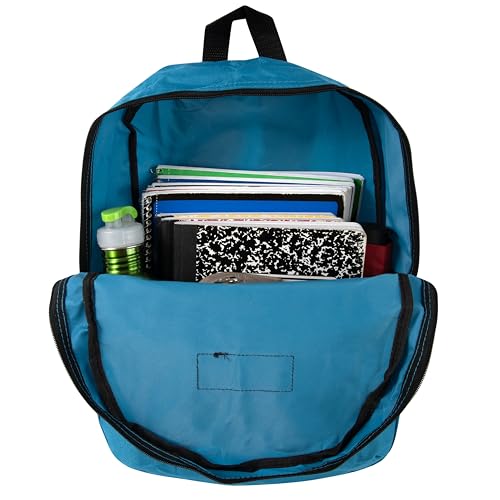 Classic 17-Inch Light Blue Backpack with Straps