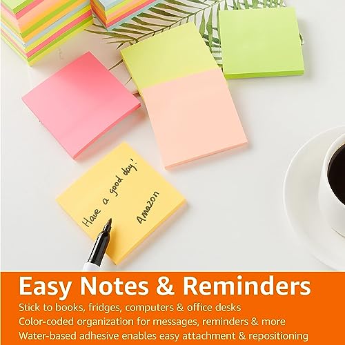 Amazon Basics 3x3-Inch Square Sticky Notes, 24-Pack
