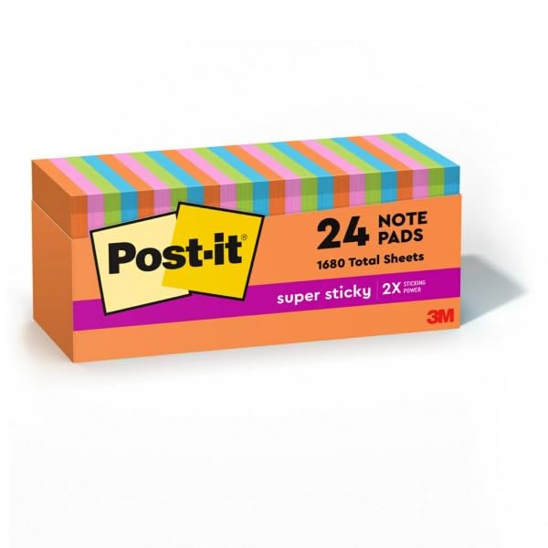 Post-it Super Sticky Notes - Energy Boost Collection