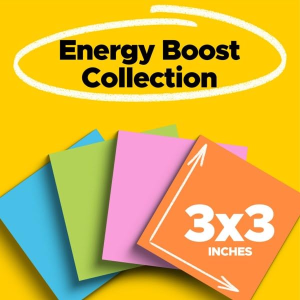Post-it Super Sticky Notes - Energy Boost Collection
