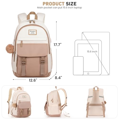 WINDARS Aesthetic Laptop Backpack for Teen Girls