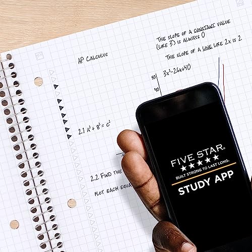 Five Star Graph Ruled Spiral Notebook, 100 Sheets