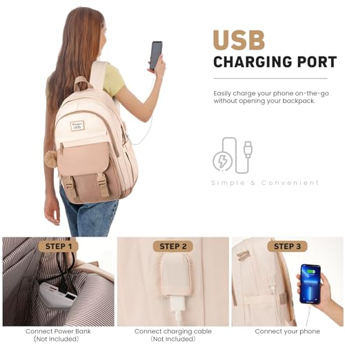 WINDARS Aesthetic Laptop Backpack for Teen Girls