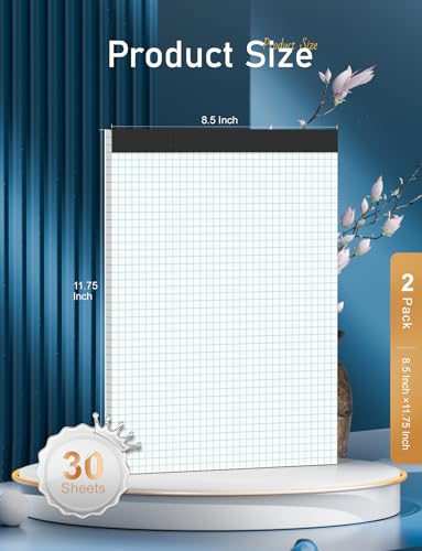 Zaviko 8.5" x 11" Graph Paper Pad - 2 Pack