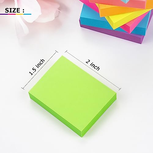 Bright Color Sticky Notes - 8 Pads, 800 Sheets
