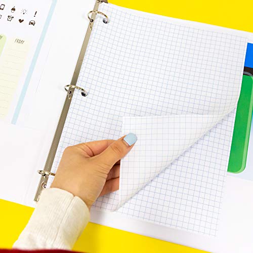 BAZIC Quad Ruled Loose Leaf Paper, 100 Sheets