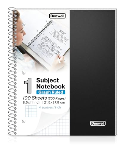 Graph Ruled Spiral Notebook with Poly Pocket