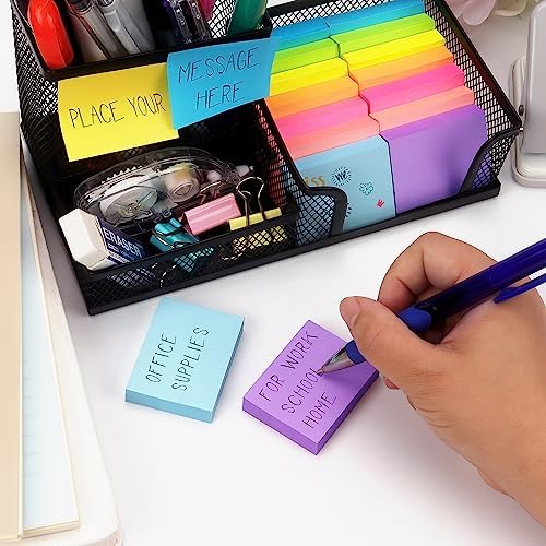 Bright Color Sticky Notes - 8 Pads, 800 Sheets