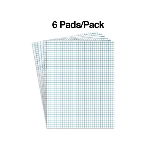 STAPLES Graph Pads 8.5" x 11" - 6 Pack