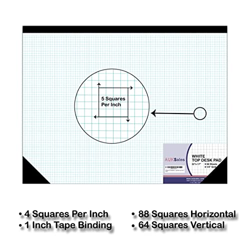 Sturdy Graph Desk Pad 22"x17" - 50 Sheets