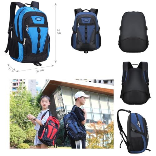 Color-Blocked Kids Backpack for School and Sports