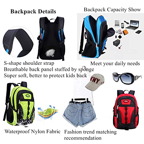 Color-Blocked Kids Backpack for School and Sports