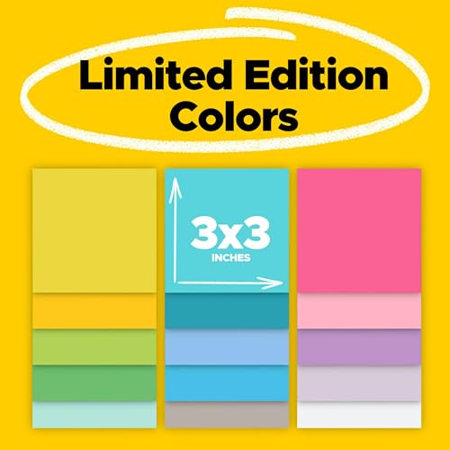 Colorful Post-it Super Sticky Notes, 15 Pads