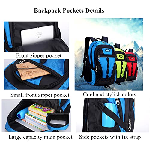 Color-Blocked Kids Backpack for School and Sports